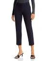 Theory Treeca Wool-blend Cropped Pants In Deep Navy