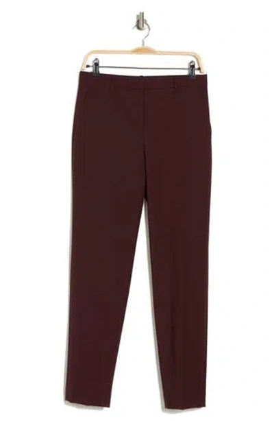 Theory Treeca Wool Blend Pants In Malbec