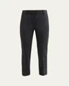 Theory Treeca Wool Pants In Charcoal