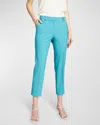 Theory Treeca Wool Pants In Teal