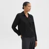 Theory Trench Blouse In Recycled Georgette In Black