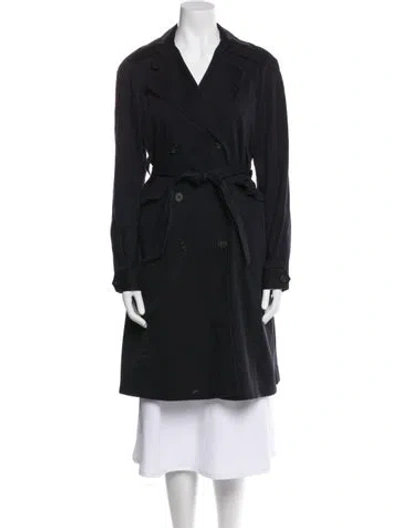 Pre-owned Theory Trench Coat In Black