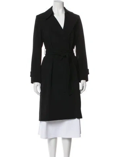 Pre-owned Theory Trench Coat In Black