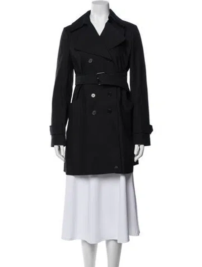 Pre-owned Theory Trench Coat In Black