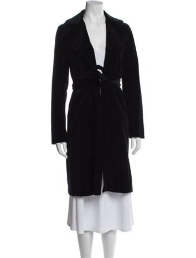 Pre-owned Theory Trench Coat In Black