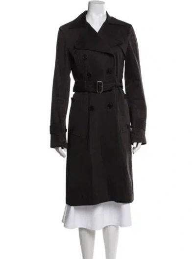 Pre-owned Theory Trench Coat In Black