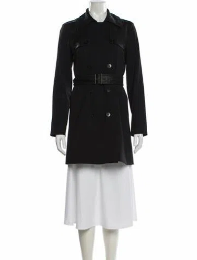 Pre-owned Theory Trench Coat In Black