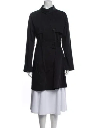 Pre-owned Theory Trench Coat In Black