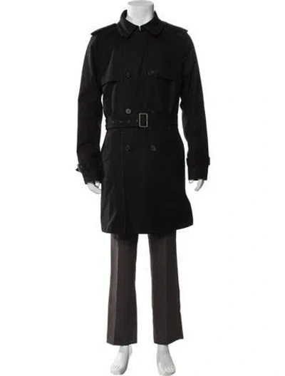 Pre-owned Theory Trench Coat In Black