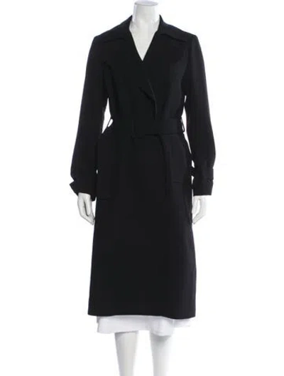 Pre-owned Theory Trench Coat In Black