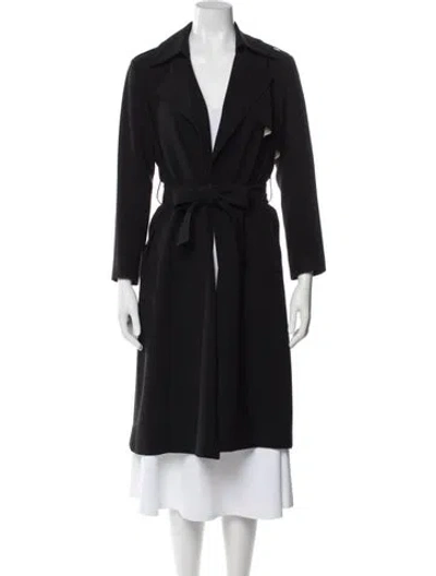 Pre-owned Theory Trench Coat In Black