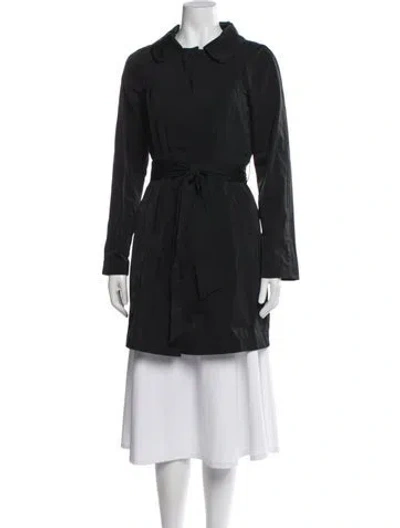 Pre-owned Theory Trench Coat In Black