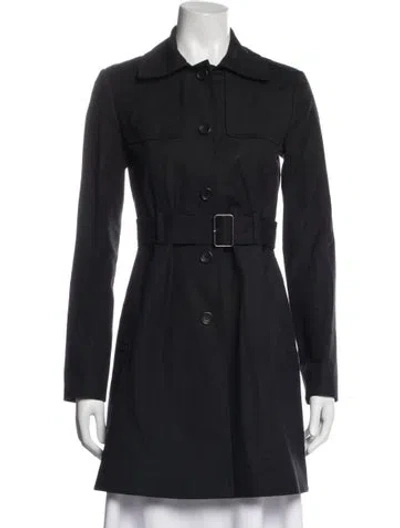 Pre-owned Theory Trench Coat In Black