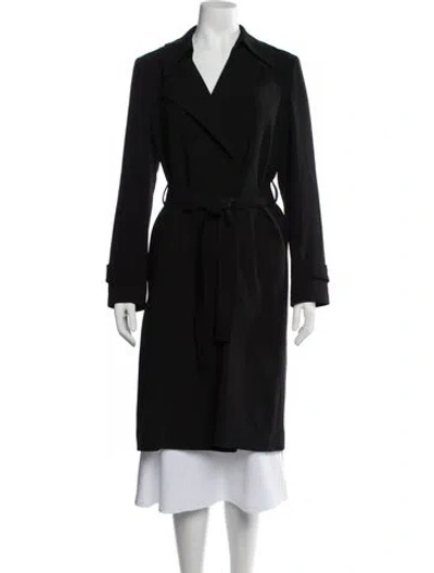 Pre-owned Theory Trench Coat In Black