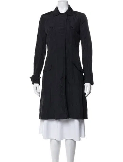 Pre-owned Theory Trench Coat In Black