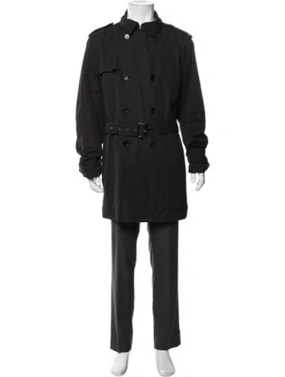 Pre-owned Theory Trench Coat In Black