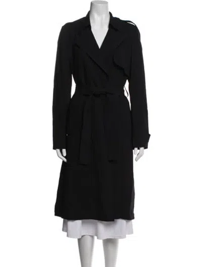 Pre-owned Theory Trench Coat In Black