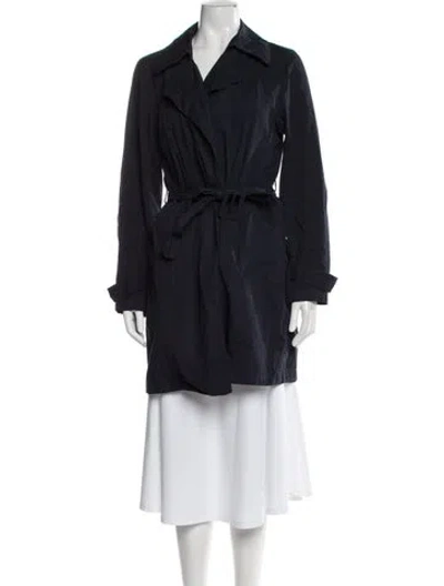 Pre-owned Theory Trench Coat In Blue