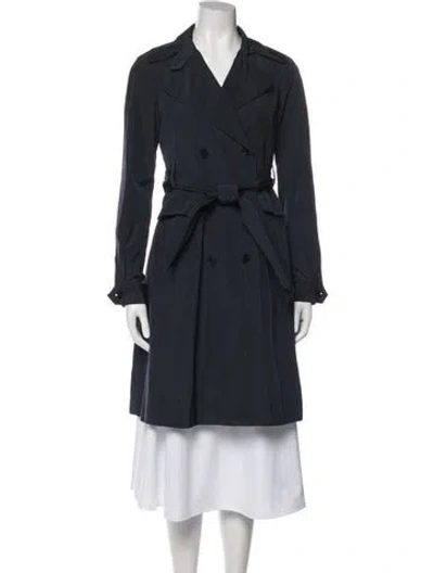 Pre-owned Theory Trench Coat In Blue