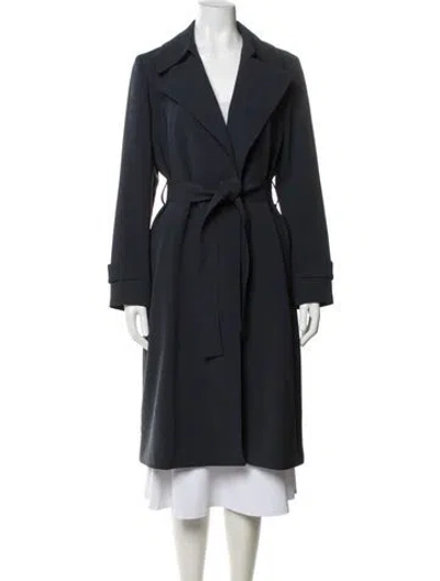 Pre-owned Theory Trench Coat In Blue