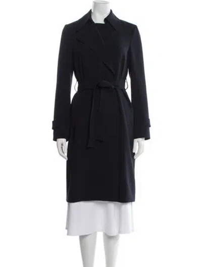 Pre-owned Theory Trench Coat In Blue
