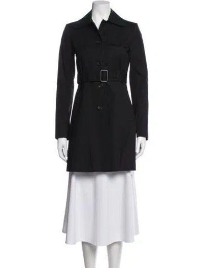Pre-owned Theory Trench Coat In Blue