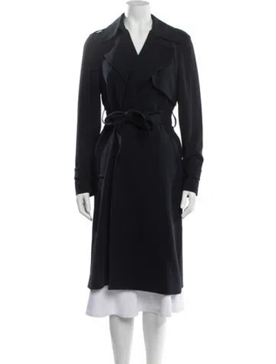 Pre-owned Theory Trench Coat In Blue