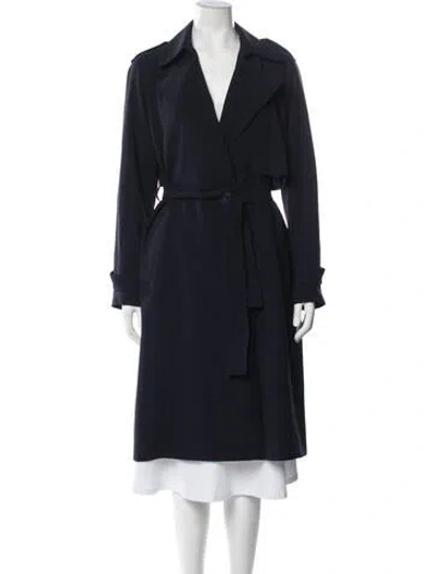 Pre-owned Theory Trench Coat In Blue