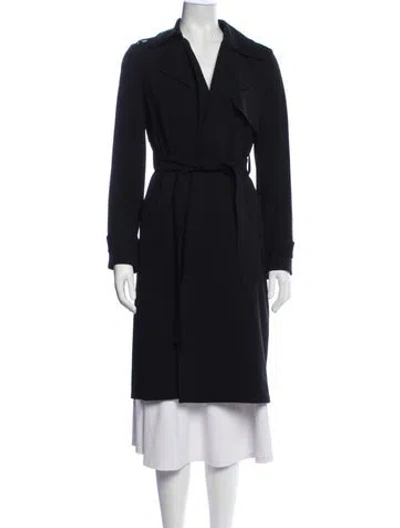 Pre-owned Theory Trench Coat In Blue