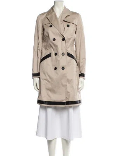 Pre-owned Theory Trench Coat In Brown