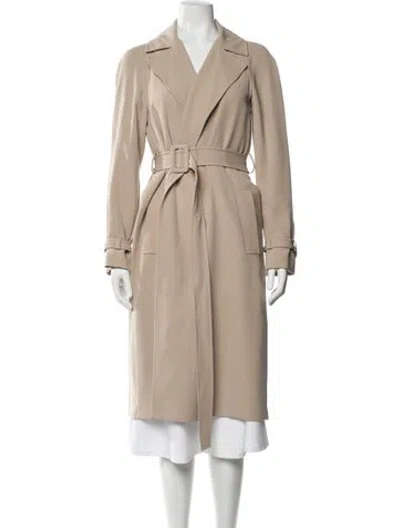 Pre-owned Theory Trench Coat In Brown