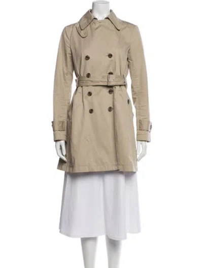 Pre-owned Theory Trench Coat In Brown
