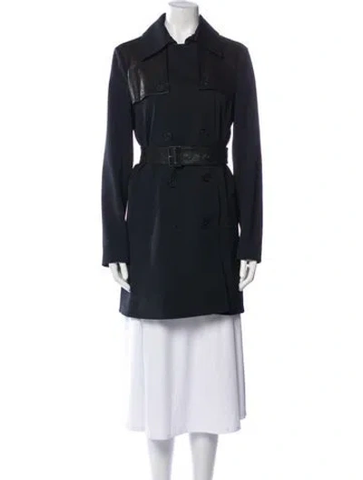 Pre-owned Theory Trench Coat In Gray