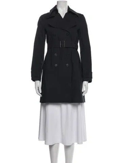 Pre-owned Theory Trench Coat In Gray