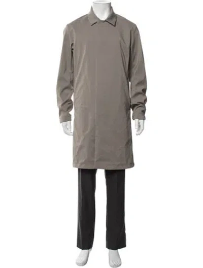 Pre-owned Theory Trench Coat In Grey