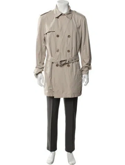Pre-owned Theory Trench Coat In Neutral