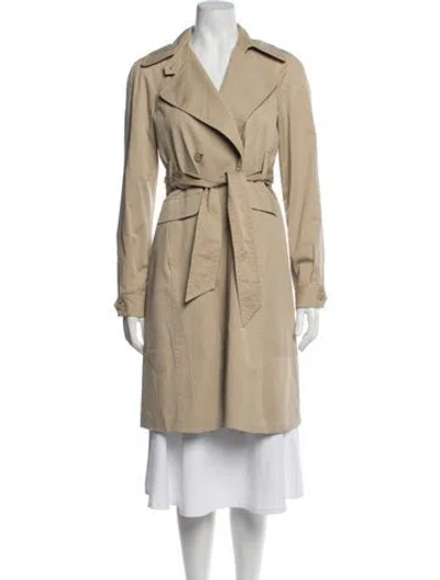 Pre-owned Theory Trench Coat In Neutrals