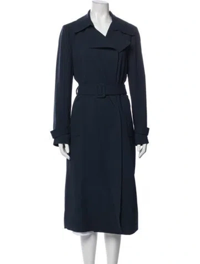 Pre-owned Theory Trench Coat W/ Tags In Blue