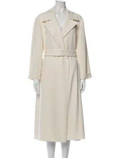 Pre-owned Theory Trench Coat In White