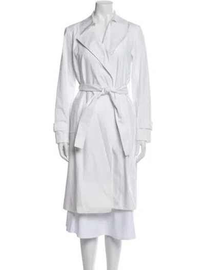 Pre-owned Theory Trench Coat In White