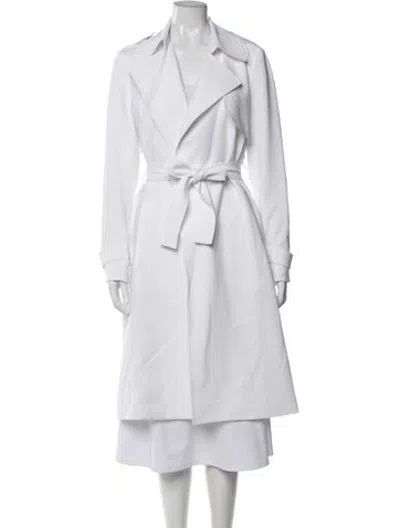 Pre-owned Theory Trench Coat In White