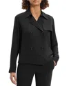 THEORY TRENCH LONG SLEEVE BLOUSE