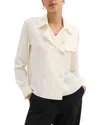 Theory Trench Blouse In Recycled Georgette In Ivory