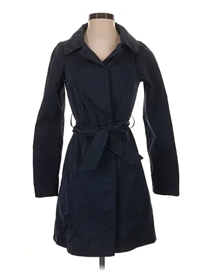 Pre-owned Theory Trenchcoat In Blue