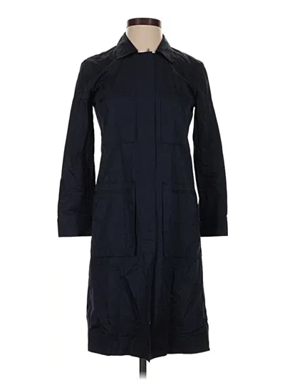 Pre-owned Theory Trenchcoat In Blue