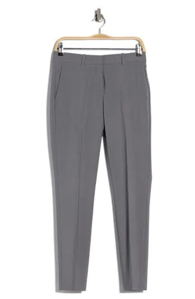 Theory Trestra Wool Taper Leg Pants In Gray