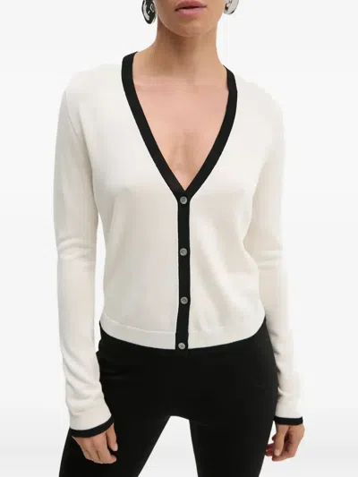 THEORY TRIM BUTTON CARDIGAN