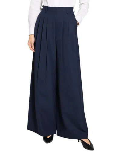 THEORY THEORY TRIPLE PLEAT WOOL-BLEND PANT
