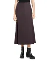 Theory Trouser Front Maxi Skirt In Brown