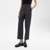 Theory Trouser Socks In Regal Wool In Light Charcoal